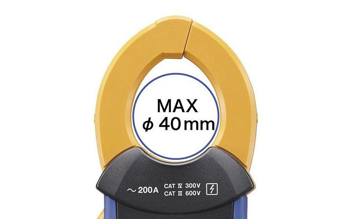 Hioki CM4002 có đường kính hàm kẹp lớn.