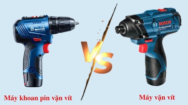 Máy khoan và máy bắn vít có thiết kế giống nhau