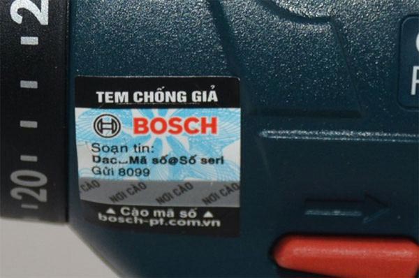 Tem chống giả của máy khoan Bosch
