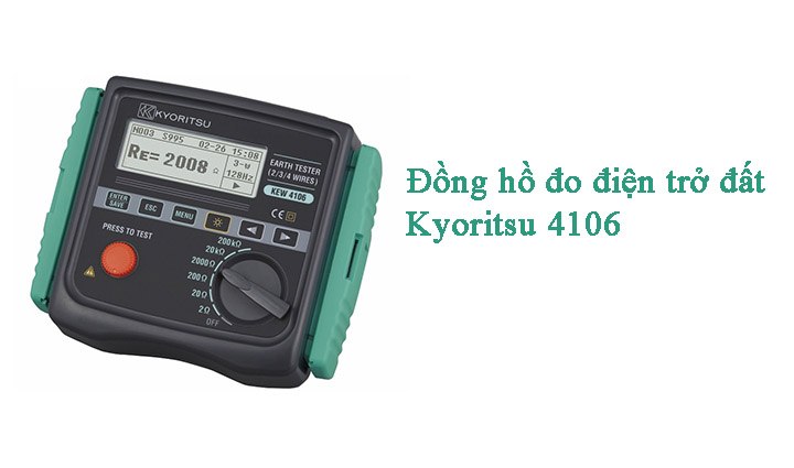 Đồng hồ đo điện trở đất Kyoritsu 4106 thiết kế tối ưu.