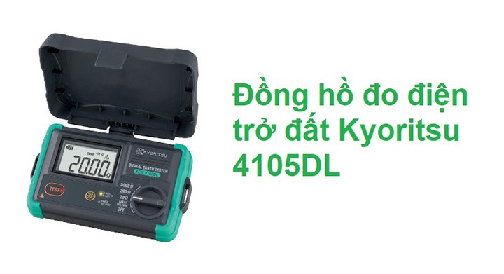 Đồng hồ đo điện trở đất Kyoritsu 4105DL thiết kế hiện đại, bền bỉ