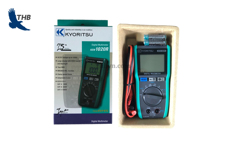 đồng hồ đo Kyoritsu 1020R nhỏ gọn, trọng lượng nhẹ.