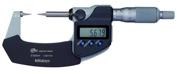 Panme đo ngoài điện tử Mitutoyo 342-251-30 0-25mm/0.001 có đầu nhọn