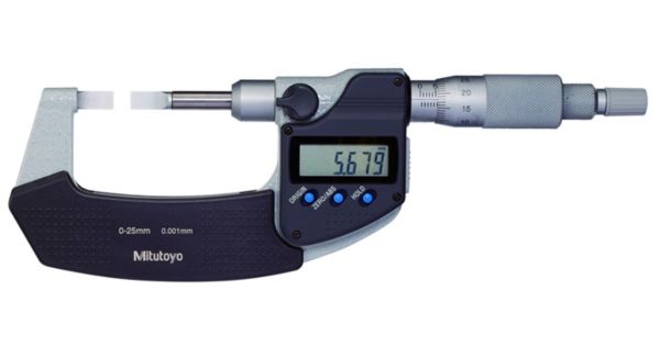 Panme điện tử đo rãnh ngoài Mitutoyo dải đo 0-25mm/0.001 422-230-30