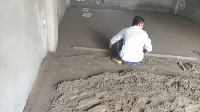 Mặt bằng thi công phải đảm bảo sạch sẽ và phẳng đẹp