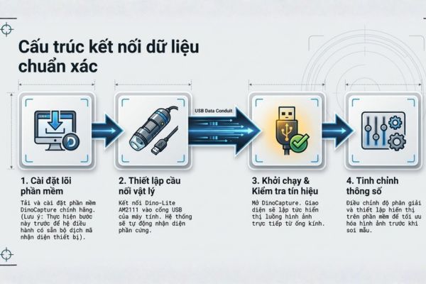 Cách cài đặt và kết nối kính hiển vi Dino-Lite AM2111