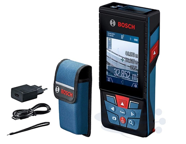 Máy đo khoảng cách Bosch GLM 150C nhỏ gọn, tiện lợi.