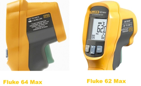Fluke 62 Max vs 64 Max có nhiều điểm khác biệt