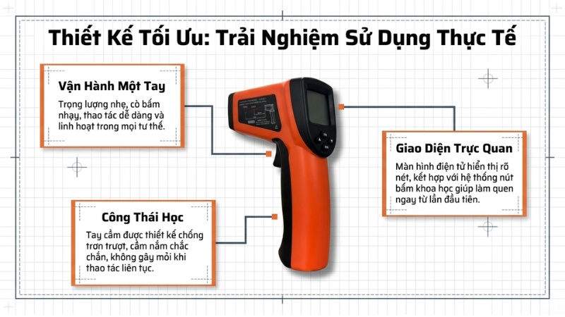 Total Meter DT8011H sở hữu thiết kế dạng cầm tay nhỏ gọn 