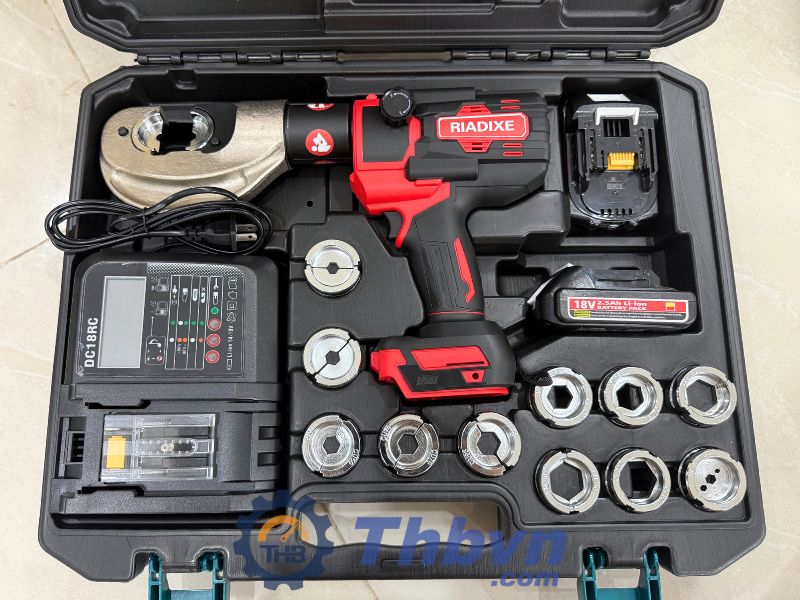 Trọn bộ sản phẩm máy ép cos thủy lực dùng pin CDY-300B