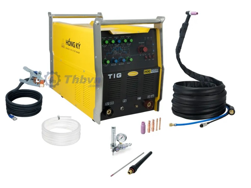 Đầy đủ bộ phụ kiện khi mua máy hàn Hồng Ký HK TIG 300X