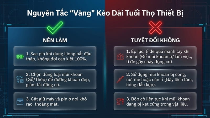Lưu ý để sử dụng Bosch GSR 120 LI hiệu quả và an toàn 