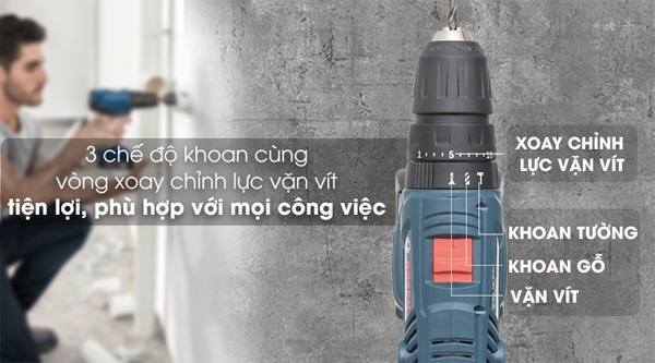 Ký hiệu chế độ khoan trên máy pin