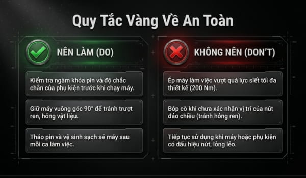 Những lưu ý quan trọng để sử dụng Bosch GDX 18V-200 hiệu quả 