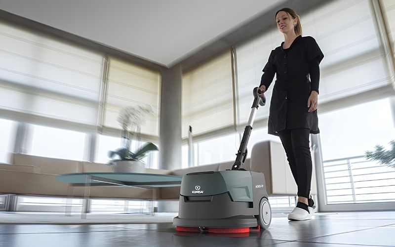 Máy chà sàn liên hợp mini thuận tiện cho biệt thự nhỏ hoặc không gian cần vệ sinh nhiều khu vực liên tục