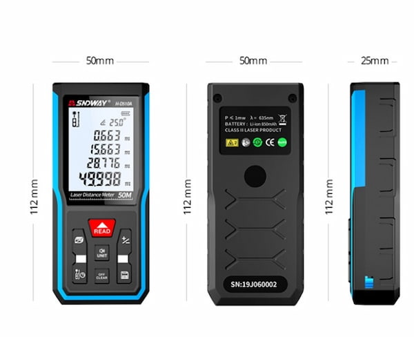 Thước laser SNDWAY 50m H-D510A