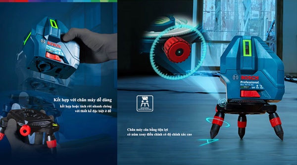 Bosch GLL 50-15 XG nhỏ gọn, xoay 360 độ