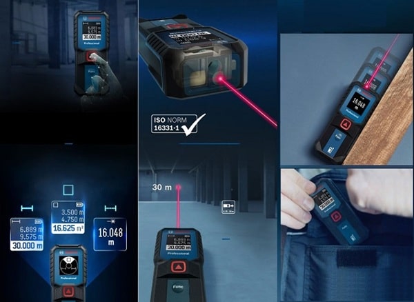 Bosch GLM 30-23 sử dụng tia laser đỏ, đo chính xác trong 30m