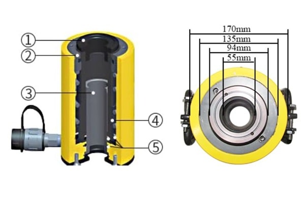 Cấu tạo kích thủy lực đơn giản