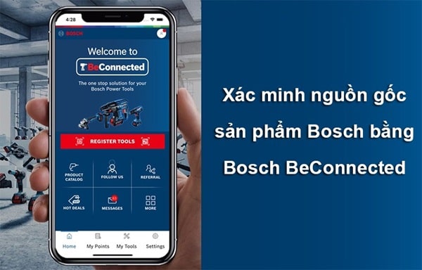 Cài app ứng dụng Bosch Be Connected vào điện thoại