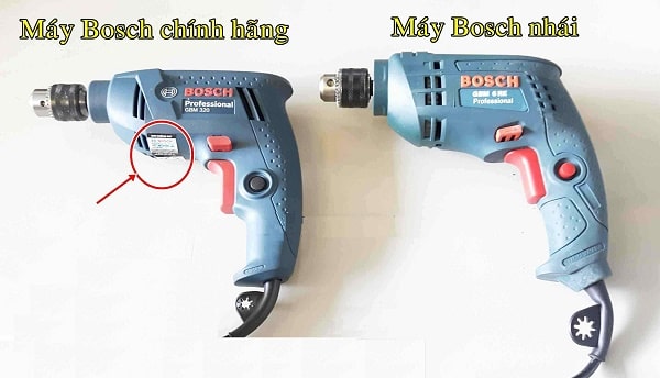 Máy khoan Bosch chính hãng luôn có thiết kế chắc chắn