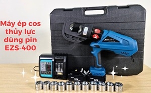 Máy ép cos thủy lực dùng pin EZS-400 cho thợ chuyên nghiệp