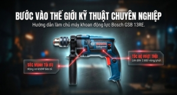 HDSD máy khoan Bosch GSB 13RE đúng kỹ thuật cho hiệu suất tối ưu